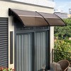 Costway 40''x 40'' Window Awning Door Canopy Outdoor Front Door dark brown - 4 of 4