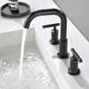 Cobbe 3-Hole Widespread BathroomSink Faucet for Vanity Double Handle Faucet Matte Black - 3 of 4