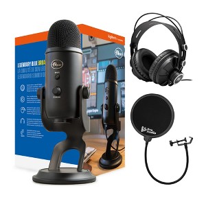 Blue Yeti Blackout USBマイク Blue Yeti USB Microphone Blackout with Headphones and Pop Filter