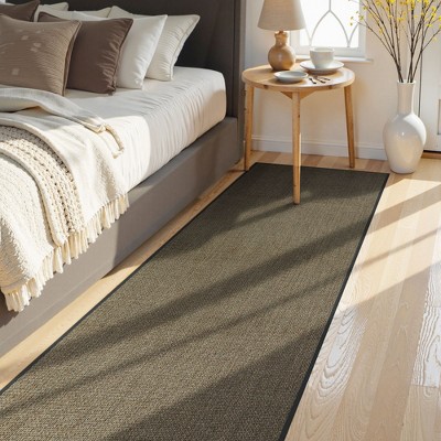 Lahome Farmhouse Area Rugs for Living Room Washable Dining Room Rug Neutral Braided Rubber Backed Mat Woven Absorbent Floor Carpet for Bedroom
