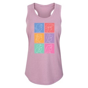 Women's - Disney Princess - Princess Grid Graphic Racerback Tank - 1 of 4