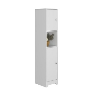 Depot E-Shop Double Door Cabinet 68.8H", Four Interior Shelves, One Open Shelf - 1 of 4