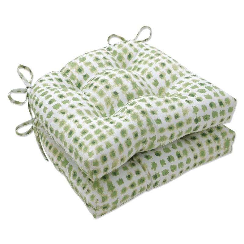17&#34;x17.5&#34; Alauda 2pc Deluxe Tufted Indoor/Outdoor Seat Cushion Set Grasshopper - Pillow Perfect, 1 of 5