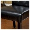 Set of 2 Roland Leather Dining Chair Black - Christopher Knight Home - image 2 of 4