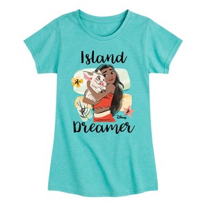 Girls' - Disney - Island Dreamer Fitted Short Sleeve Graphic T-Shirt - 1 of 4