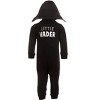 Star Wars Darth Vader Baby Fleece Zip Up Cosplay Costume Coverall Newborn to Infant - 2 of 4