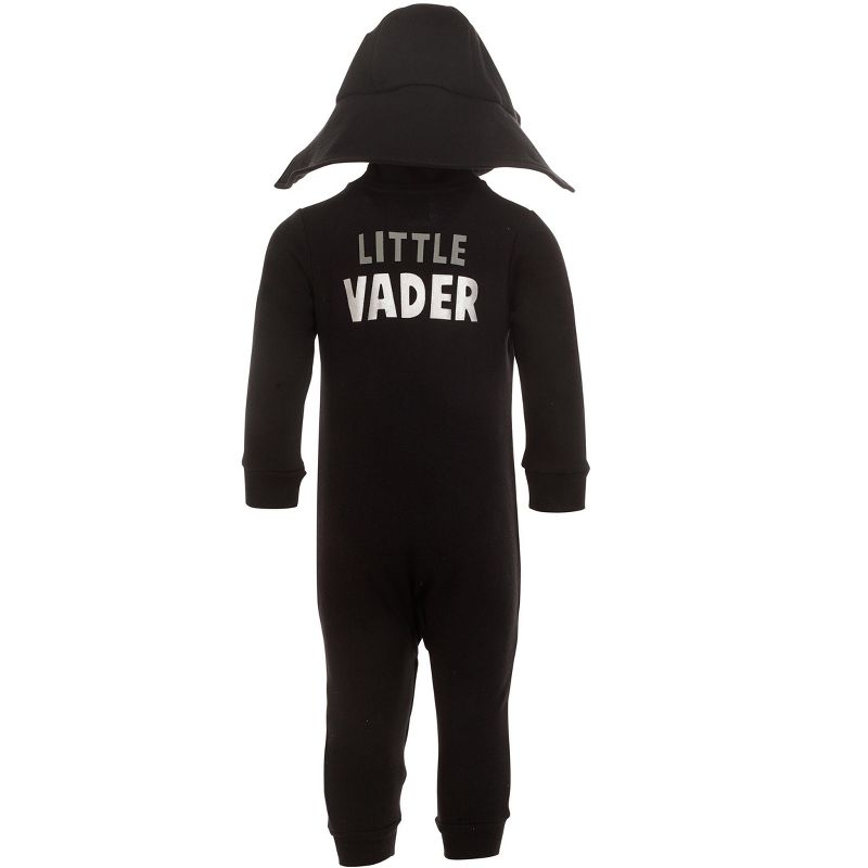 Star Wars Darth Vader Baby Fleece Zip Up Cosplay Costume Coverall Newborn to Infant , 2 of 8