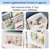INFURNIC Decorative Bookshelf Kids Bookshelf Toy Organizer, Fabric Toddler Bookcase Book Shelf For Kids Rooms, Nursery, White,33.7"*10.2"*32.1" - 4 of 4