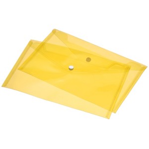 Unique Bargains Home Office Stationery Plastic Envelopes Document File Folder with Snap Button 12pcs - 1 of 4