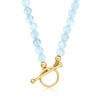 Ross-Simons 3.5-4mm Aquamarine Bead Charm-Compatible Toggle Necklace in 18kt Gold Over Sterling - 3 of 4