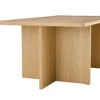 Syemin Rectangular Side Table Modern Living Room Coffee Table with Accent Design for Living Room, Seating Area, Brown, 44.8"*23.6"*15.7" - 3 of 4
