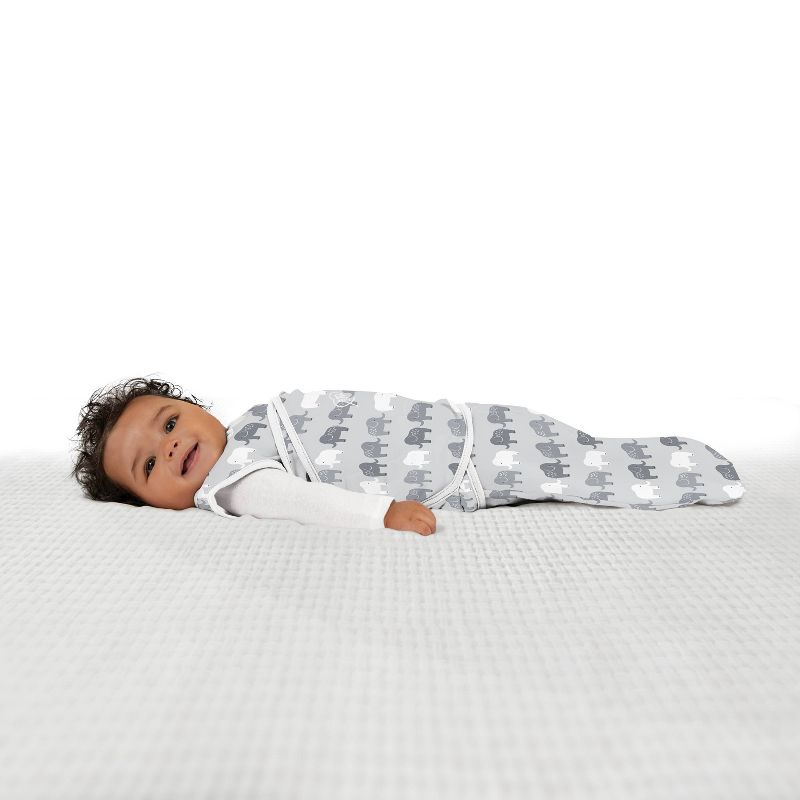 SwaddleMe Arms Free Convertible Swaddle Wrap - Elephant In A Row 4-6M, 3 of 10