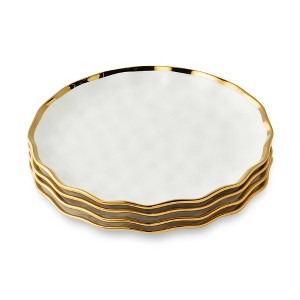 Certified International (Set of 4) 9" Salad Plates Regency Gold - 1 of 4