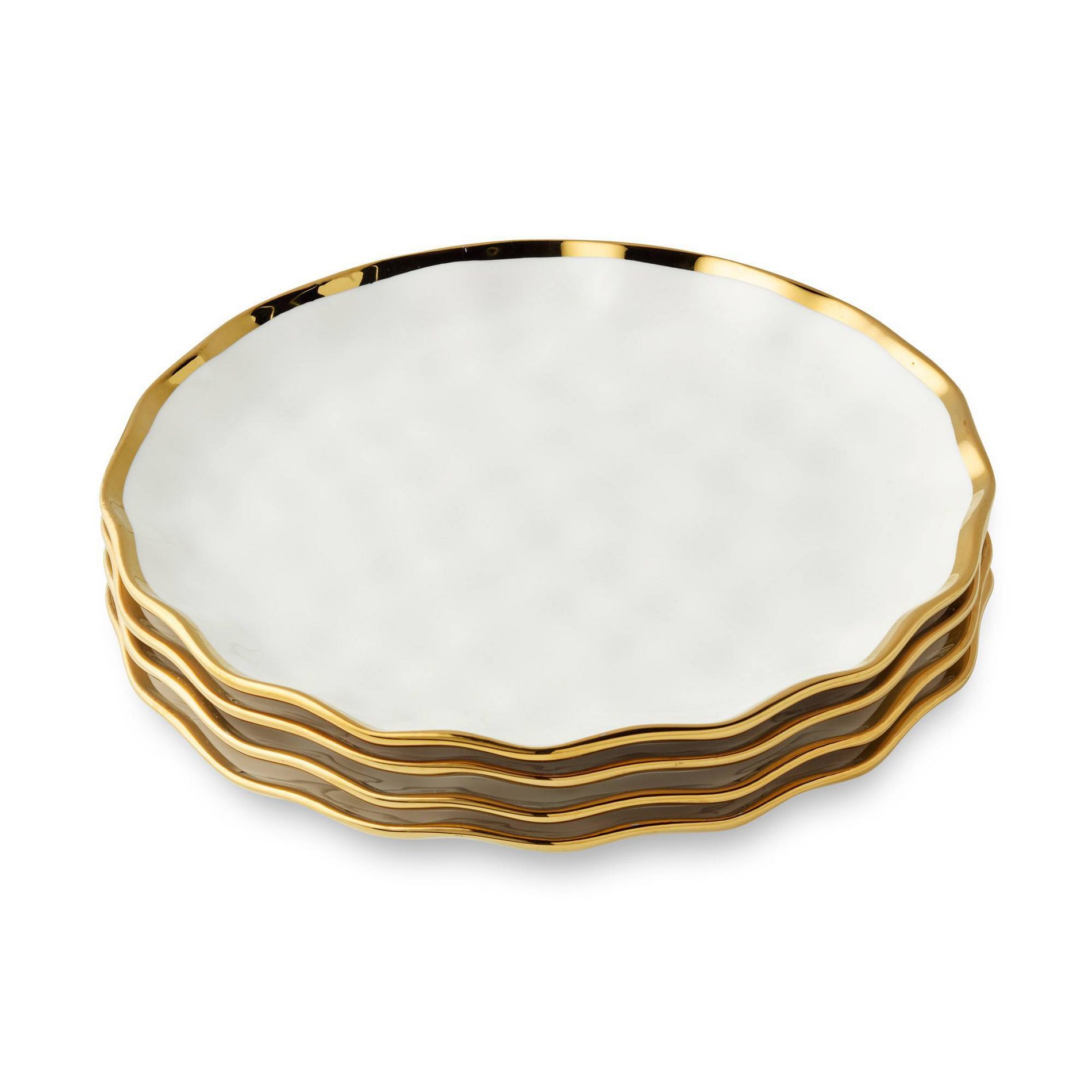 Certified International (Set of 4) 9" Regency Salad Plates Gold
