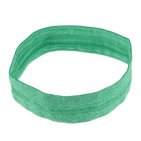 Unique Bargains Polyester Silicone Sweatbands Stretchy Moisture Wicking  Headband For Fitness Sports 1 Pcs Green : Target