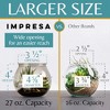 Impresa [12 Pack] 27 OZ Largest Mini Plastic Fish Bowls for Decoration, Clear Gray Plastic Vase for Stunning Centerpieces - 3 of 4