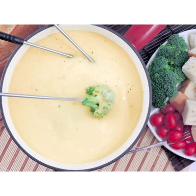 Swissmar Lugano 9 Piece Fondue Set, Cherry