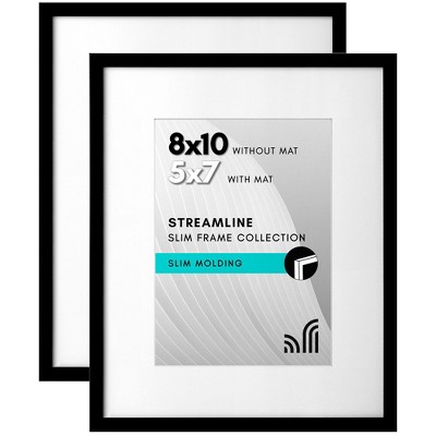 Americanflat Thin Picture Frames with shatter-resistant glass - Horizontal and Vertical Formats for Wall and Tabletop