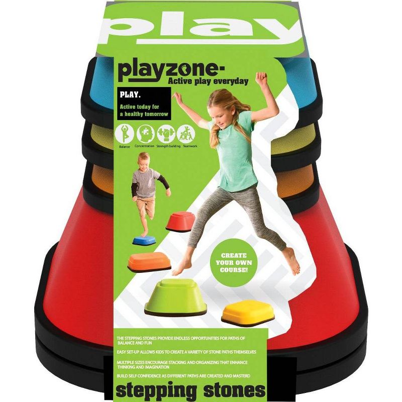 Playzone-Fit Set of 5 Balance Stepping Stones for Active Play, 1 of 12