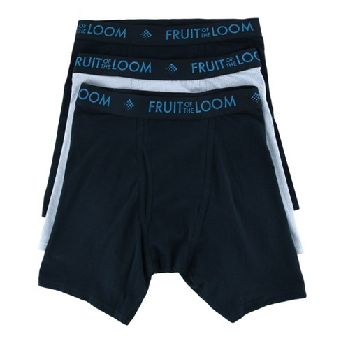 Fruit of the Loom Men's Microfiber Boxer Briefs (Size XXL), Long Leg-4  Pack-B