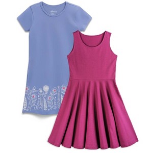 Mightly Girls Fair Trade Organic Cotton Short Sleeve Dresses 2-pack - 1 of 3