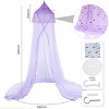 YEERSWAG Elegant Princess Bed Curtain Net Round Floral Mosquito Net For Single to King Size - 2 of 4