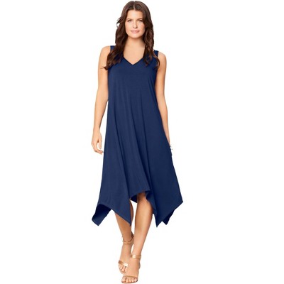 Roaman's Women's Plus Size Sleeveless Swing Dress