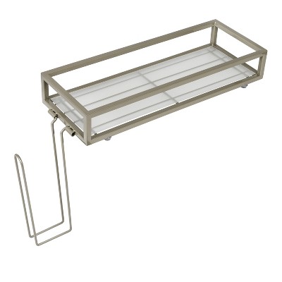 Honey-Can-Do Over-The-Toilet Paper and Storage Tray Silver