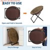Living Room Saucer Chair, Faux Fur Comfy Folding Chair w/Metal Frame, Soft Plush Folding Lounge Chair, Reading Chair - 4 of 4