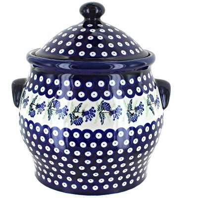 Blue Rose Polish Pottery Sweet Annie Cookie Jar