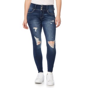 WallFlower Women's Sassy Skinny High-Rise Insta Soft Juniors Jeans (Standard and Plus) - 1 of 4