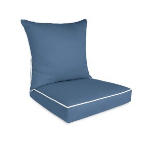 Home Fashions International 2pc O'Linen Deep Seat Outdoor Cushion Set - 1 of 1