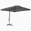 vidaXL Outdoor Parasol with Steel Pole 98.4 in.x98.4 in. Anthracite - 2 of 4