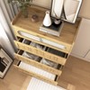 HDZNVF Large Double Dresser With 4 Wide Drawers, Modern Chest Of Drawers - 2 of 4