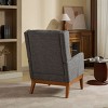 CAVINAS 26.18" Wide Modern Accent Chair, Upholstered High Back Armchair with Walnut Wood Legs, for Living Room, Bedroom - 4 of 4