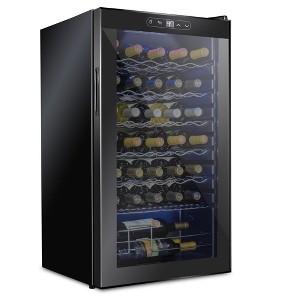Schmecke 18.7 in. 34 Bottle Compressor Freestanding Wine and Beverage Cooler - 1 of 4