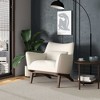 Mid-Century Modern Armchair with Solid Wood Frame, High-Density Foam Padded Seat, Fully Padded Backrest and Removable Legs - 2 of 4