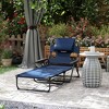 Outsunny 4-level Reclining Back Outdoor Chaise Lounge Chair, Reading Hole Include Tanning Chair - 3 of 4