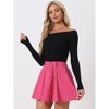 INSPIRE CHIC Women's Vintage Summer High Waist with Belt A-Line Mini Jean Skirts - 3 of 4