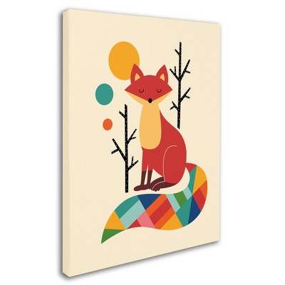 Trademark Fine Art -Andy Westface 'Rainbow Fox' Canvas Art