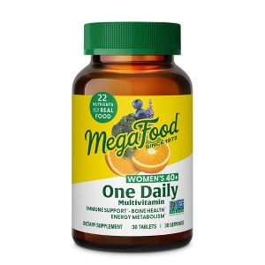 MegaFood Womens Multivitamin over 40, Multivitamin for Women with Iron, Vegetarian Tablets - 30ct - 1 of 4