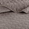 Sapphtopaz 3-Piece Velvet Geometric Quilt Set, Full/Queen Comforter Set, Bedding with 2 Shams for Women, Men, Kids & Teens - 3 of 4