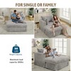 47.7" Corduroy Recliner Chair with Ottoman, Oversized Chaise Lounge Sofa for Small Apartments, Deep Seat Single Sofa with Thick Cushions - 2 of 4
