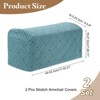 Unique Bargains Non-Slip Stretch Jacquard Couch Armrest Slipcovers 2 Pcs - 2 of 4