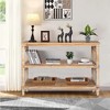 KIGFTSOD Rustic 3 - Tier Console Table with Gothic - Inspired Details, Wooden Entryway Table for Living Room and Hallway - 4 of 4