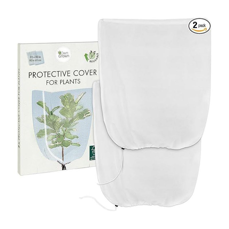 OwnGrown Winter Plant Protection-2 Plant Covers, White, 1 of 4