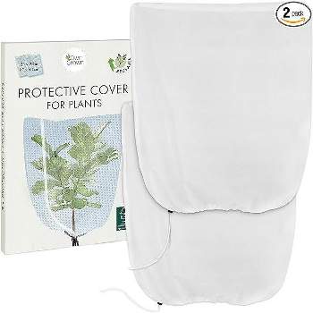 OwnGrown Winter Plant Protection-2 Plant Covers, White
