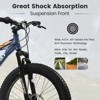 VASIP 24 Inch Fat Tire Mountain Bike - Shimano 7-Speed, Dual Disc Brakes, Front Suspension - for Adults & Youth, Trail/Commuter Bicycle - 2 of 4