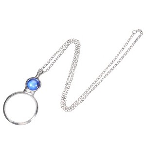 Unique Bargains 3X Magnifying Glass Necklace for Women Reading Gift Jewelry - 1 of 4