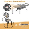 7-Piece Patio Set: Rectangle Table & 6 Chairs - Cast Aluminum, All-Weather/Umbrella Hole & Adjustable Legs for Balcony/Backyard - 4 of 4